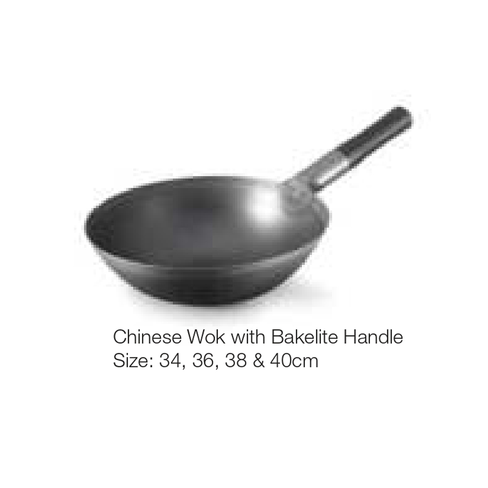 Chinese Wok Super Heavy Bakelite Handle - GARG CROCKERY STORE