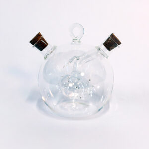 Oil & Vinegar Bottles Glass Round Slim